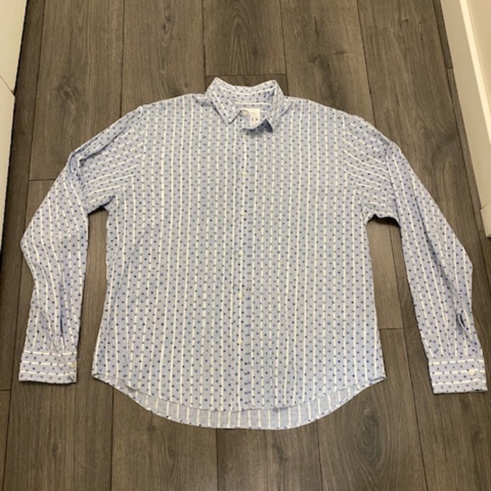 Frank & Eileen Men's Stars and Stripes Button Up Shirt Size L